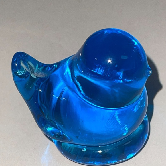 Vintage Red & Yellow Cardinal Love Glass Bird Figurine Signed Leo Ward Blue Lot - Picture 9 of 16